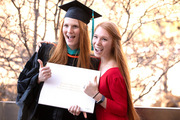 Dr. Alyssa Heiman, doctor of physical therapy (left) celebrates with a loved one, Bethany Mailey.