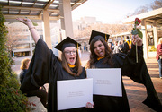 Sara McGann (left) and Ariel Villarreal, master of clinical rehabilitation counseling graduates