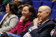 Several previous Leaders in Clinical Excellence Award recipients, including spouses Dr. Lina Chalak (2021 Mentoring Award) and Dr. Hicham Ibrahim (2019 Program Development Award).