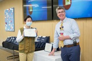 Dolly Wu was recognized for completing 3,500 hours of service on research for cancer as part of the Radiology Research Project.