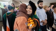 Hugs for Samya Isa, M.D., for completing her medical school education.