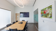 Here is a conference room where RedBird doctors can meet and attend videoconferences with other UTSW staff.