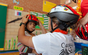 The bike safety section featured “Hard Hats for Little Heads,” sponsored in part by the Texas Medical Association.