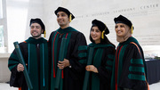 Posing for a group photo (from left) are Drs. Aamer Naofal, Imran Murtuza, Fatima Zuberi, and Maria Ilyas.