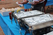 The best kind of food is free food: hot dogs, nachos, cookies, popcorn, and lemonade.