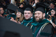 Medical School students smile during commencement