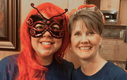 Christie Nichols, Oncology Nursing Supervisor: Christie Nichols and Kelly Moore volunteering at the Ronald McDonald House at Halloween time.