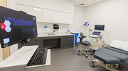 An ultrasound exam room