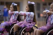 Girls put on a dance performance