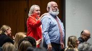 At the May Celebration of Excellence event, which recognized patient care, quality, and financial stewardship initiatives, many were moved by the video story of Brent Rasmussen, who for years enjoyed playing Santa Claus at Christmas. A cerebellum stroke had left him unable to speak in late 2023. But thanks to a UTSW rehab therapy team, Mr. Rasmussen recovered. After the video concluded, Mr. Rasmussen, above, stood to acknowledge the audience, prompting a roar of applause and cheers as he punctuated the moment with a hearty “Ho-ho-ho!”