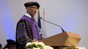 Craig R. Jackson, M.S.W., J.D., delivers the commencement address.