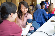Employees and students took advantage of blood pressure screenings.