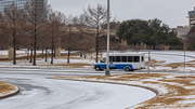 Campus shuttles continued to operate for essential workers who reported for their jobs and kept UTSW and its mission going.