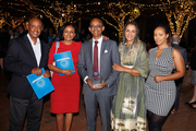 Dr. Gebreyohanns (center) with his brother-in-law Mohammed A. Mohammed; sister Almaz Woldeab; wife, Tigist Gebreyohanns; and niece Blene Assefa