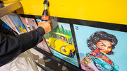 A soda bottle opener is conveniently located on the order window side of Nacho Loco food truck. Customers opened bottled Mexican Cokes and Jarritos. 