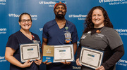 PACT Gold pin winners Cynthia Villarreal, Freddy Davis, and Megan Stadler.