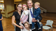 Dr. Voit with her husband, Benedict, and children, Emma, Abby, and Danny.