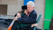 There’s nothing better than a big hug after Ashlyn Lafferty, M.D., M.P.H., earns her degree.