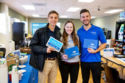 From left: Rayce Yanney, Alexis Lajeunesse, and Brady Fournier - doctor of physical therapy students
