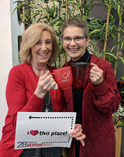 Melanie Holt and Lori Gwartney, Office for Technology Development: “Our office lobby at the BioCenter on the East Campus is my favorite place because I start my day walking into an environment of calming artwork and beautiful décor, and it starts my day off just right. We are fortunate enough to meet and greet faculty, entrepreneurs, clinicians and students here at OTD and be part of the new research and discoveries we protect at UT Southwestern.”