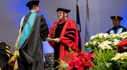 UT Southwestern President Daniel K. Podolsky, M.D., confers the degrees.