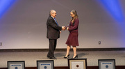 Dr. Podolsky greeted Dr. Ellen Kitchell, recipient of The President’s Award for Diversity and Humanism in Clinical Care.