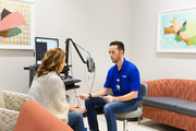 Dr. Juan Cabrera, UTSW Assistant Professor of Physical Medicine and Rehabilitation, offered an EMG/nerve conduction demonstration.