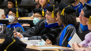 Aarin Jones (right) shares a smile with her mentor, W. Lee Kraus, Ph.D., Professor of Obstetrics and Gynecology and Pharmacology and Director of the Cecil H. and Ida Green Center for Reproductive Biology Sciences.