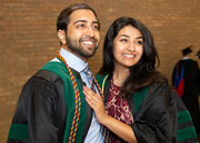 There was no shortage of smiles ahead of the Hooding Ceremony.