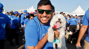 Tongues (and tails) could be seen wagging all around the UTSW tent.