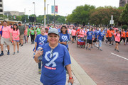 Walkers stayed hydrated during the event.