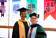 Sandra Hayden, Assistant Professor in the School Health Professions (left) and Dr. Kim Hoggatt Krumwiede, Associate Dean for Academic Affairs in the School of Health Professions