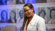 Honoree Natasha Corbitt, M.D., Ph.D., Assistant Professor of Surgery, takes a moment to soak in the history-making event.