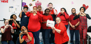 "My favorite place is the breakroom because it’s where we connect with each other. There is nothing better than growing a close bond with those you spend more than half your time with," said Jasmine Paden, who poses with her colleagues at the Animal Resources Center.