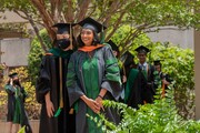 Dr. Sanjana Balachandra (right) graduated with Distinction in Research.
