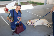 Registered Nurse Karjoryn Pula takes a selfie with Emma.