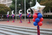 McDermott Plaza on South Campus had a festive atmosphere for the 2018 State Employee Charitable Campaign (SECC) kickoff event.