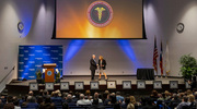 Dr. Podolsky presented Dr. Karen Kowalske with the 2023 Patricia and William L. Watson Jr., M.D. Award for Excellence in Clinical Medicine.