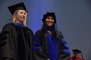 Dr. Anne Warren (left) and Dr. Sarita Patel, who earned a doctorate in clinical psychology