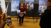 The symposium program and the posters in the lobby of Gooch Auditorium made for plenty of photo opportunities to celebrate the day.