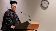 Dr. Efron delivers an inspiring commencement address.
