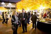 After the awards ceremony, recipients, friends, family and UT Southwestern community members rubbed elbows at an outdoor reception on McDermott Plaza, on a perfect autumn evening.