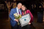 Call them … Spouses in Clinical Excellence? Dr. Hicham Ibrahim (left) – as leader of the UT Southwestern Outpatient Psychiatry Multi-Specialty Program – won a 2019 Program Development Award, and his wife, Dr. Lina Chalak, was a winner this year in the Mentoring Award category.