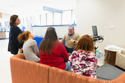 Dr. Reed Williams, UTSW Assistant Professor of Physical Medicine and Rehabilitation, performed a demonstration to identify muscles using ultrasound.