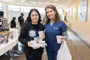 These two employees also stopped to enjoy the Social – and the food.