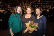 2021 Watson Award recipient Dr. Diane Twickler (center) with Dr. Christina Herrera (left), Assistant Professor of Obstetrics and Gynecology, and Dr. Quyen Do (right), Instructor in Radiology