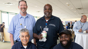 Members of the Facilities Management team bring the smiles.