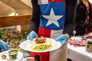 Pesto caprese zucchini noodle salad