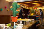 Guests enjoyed a Mexican-themed buffet.