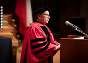 UT Southwestern President Dr. Daniel K. Podolsky gives welcoming remarks.